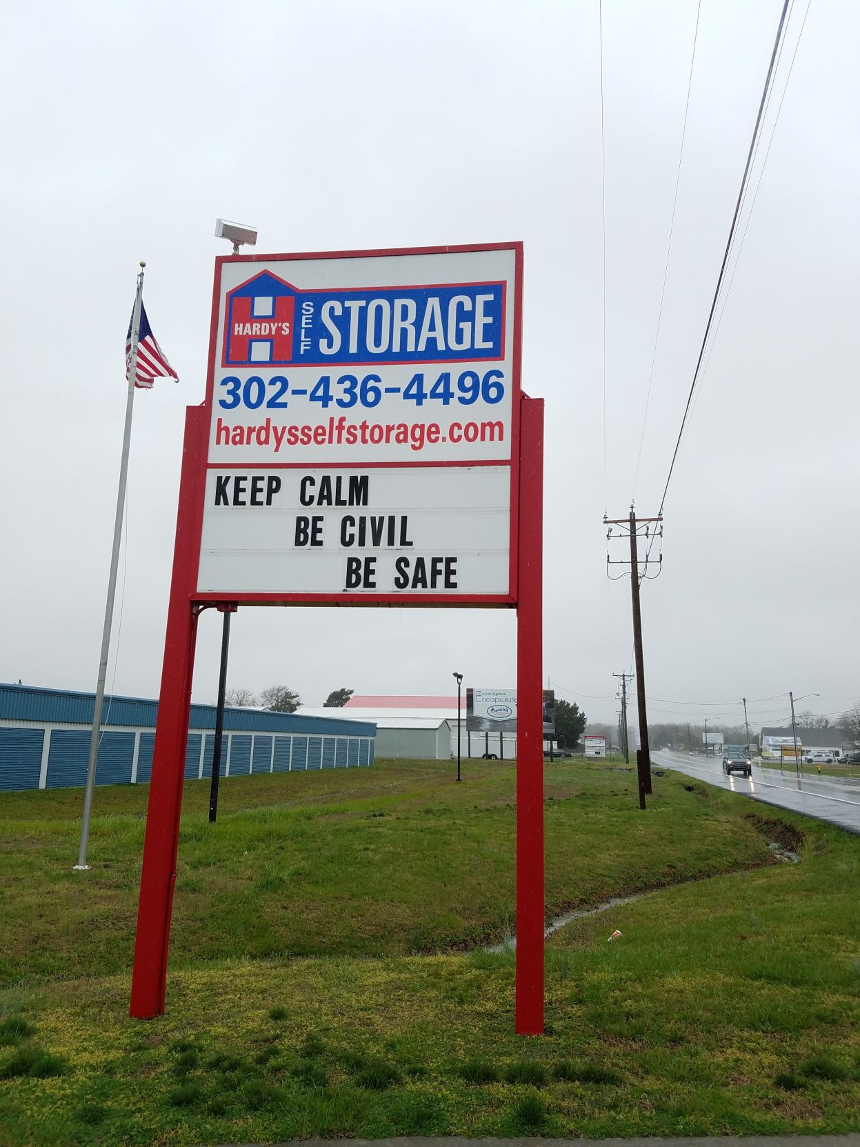 Business road sign offers hope to drivers